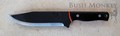 Bowie 12 inch OAL saber bevel orange and black G-10